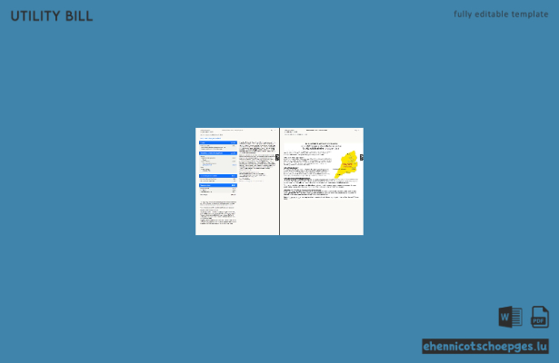 Xfinity-Stromrechnung (USA), Word-Dokument, 4 Seiten, Version 3, 3-4 Seiten, Beispielvorschau